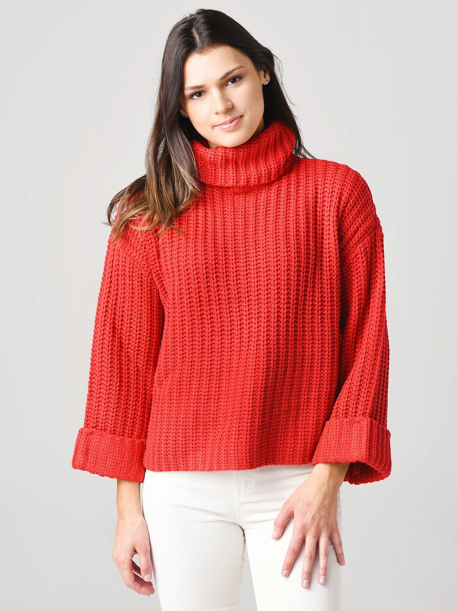 525 Women's Wide Sleeve Turtleneck Sweater