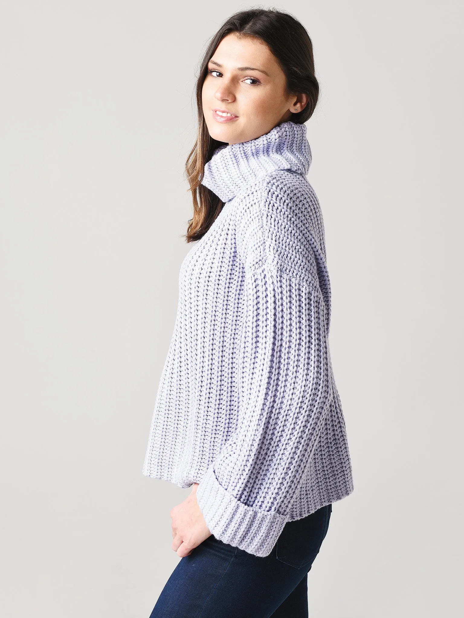 525 Women's Wide Sleeve Turtleneck Sweater