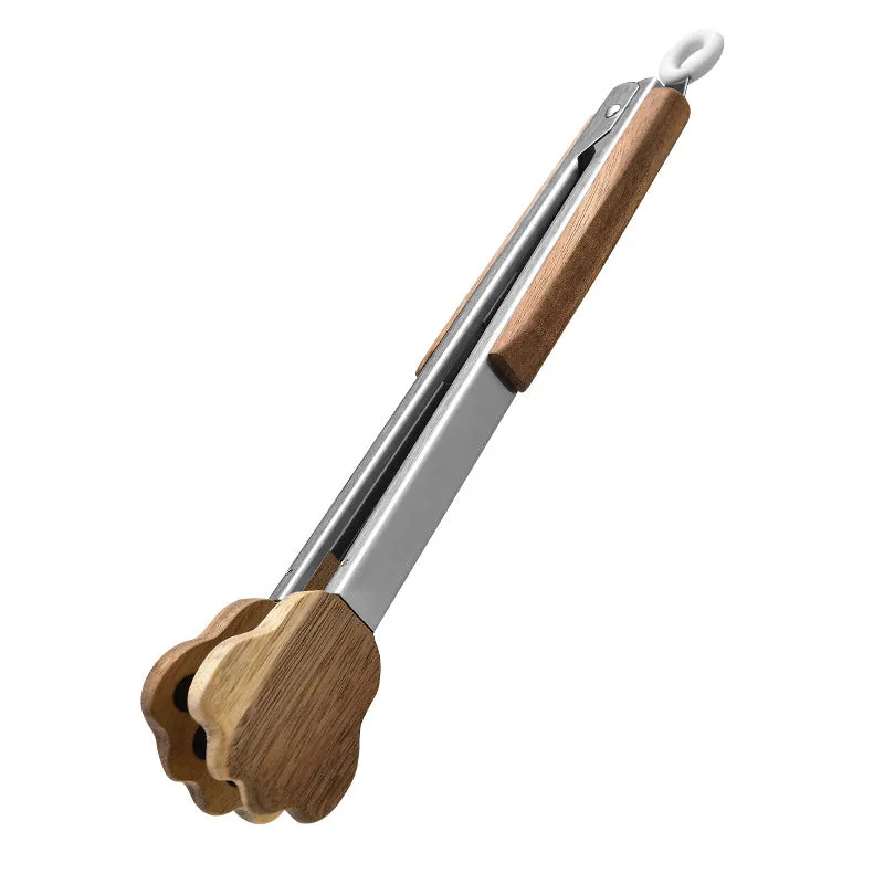 Acacia Wood & Stainless Steel Food Clip