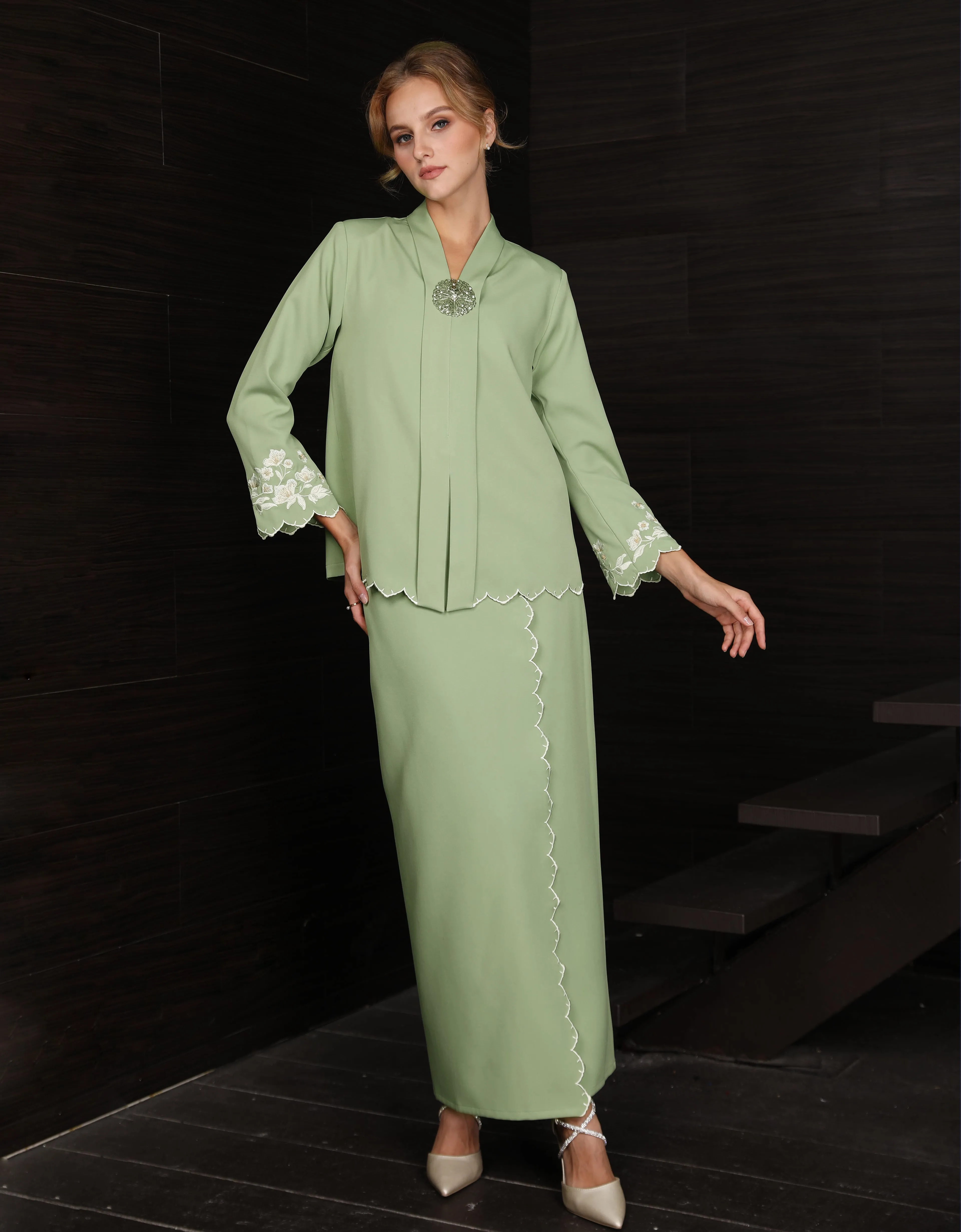BAJU KEBAYA JOSELLE (TENDRIL GREEN)
