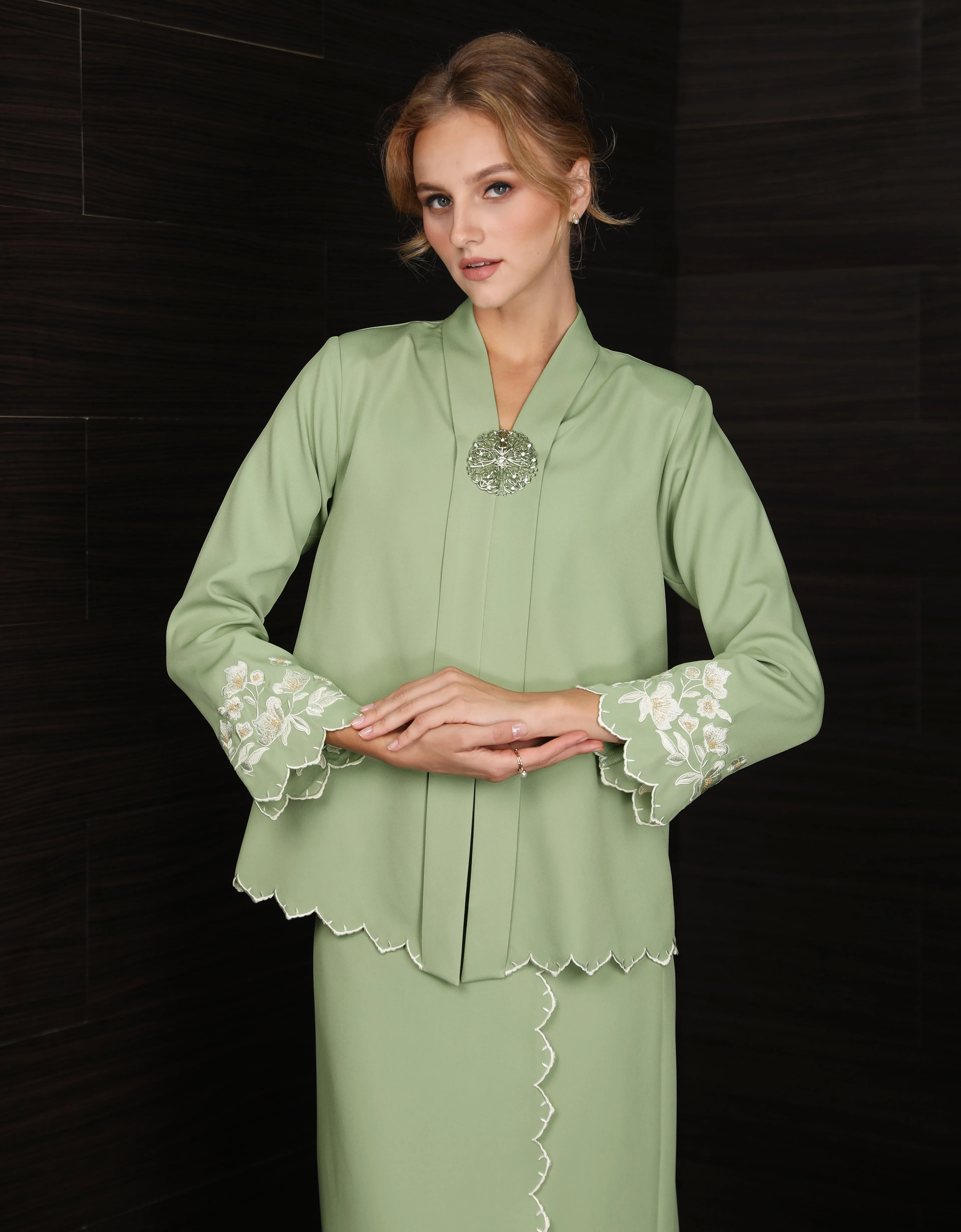 BAJU KEBAYA JOSELLE (TENDRIL GREEN)