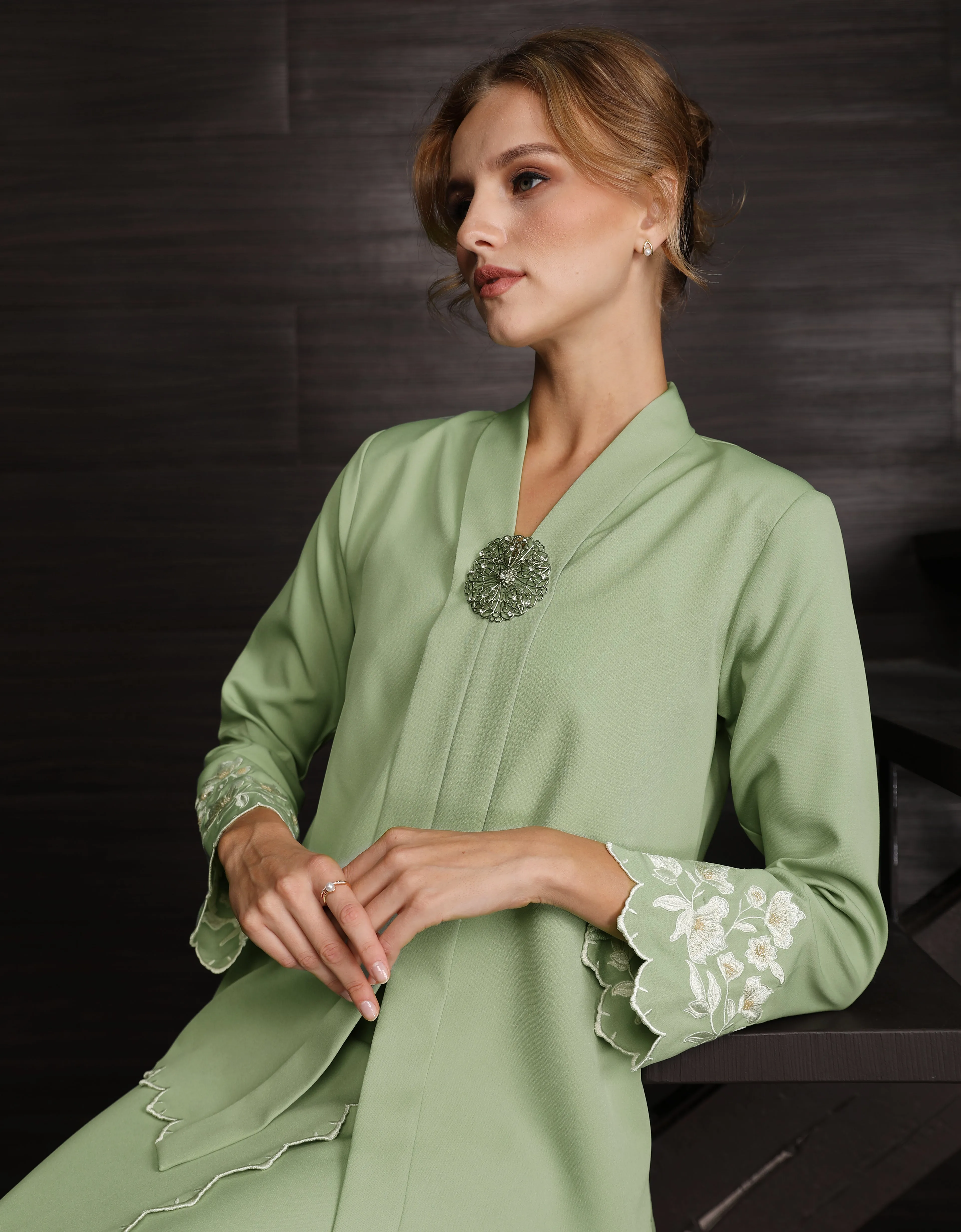 BAJU KEBAYA JOSELLE (TENDRIL GREEN)