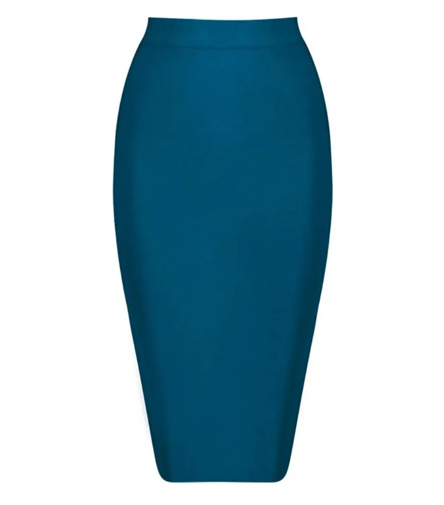 Boss Lady- High Waist Midi BANDAGE SKIRT (Multiple colors)