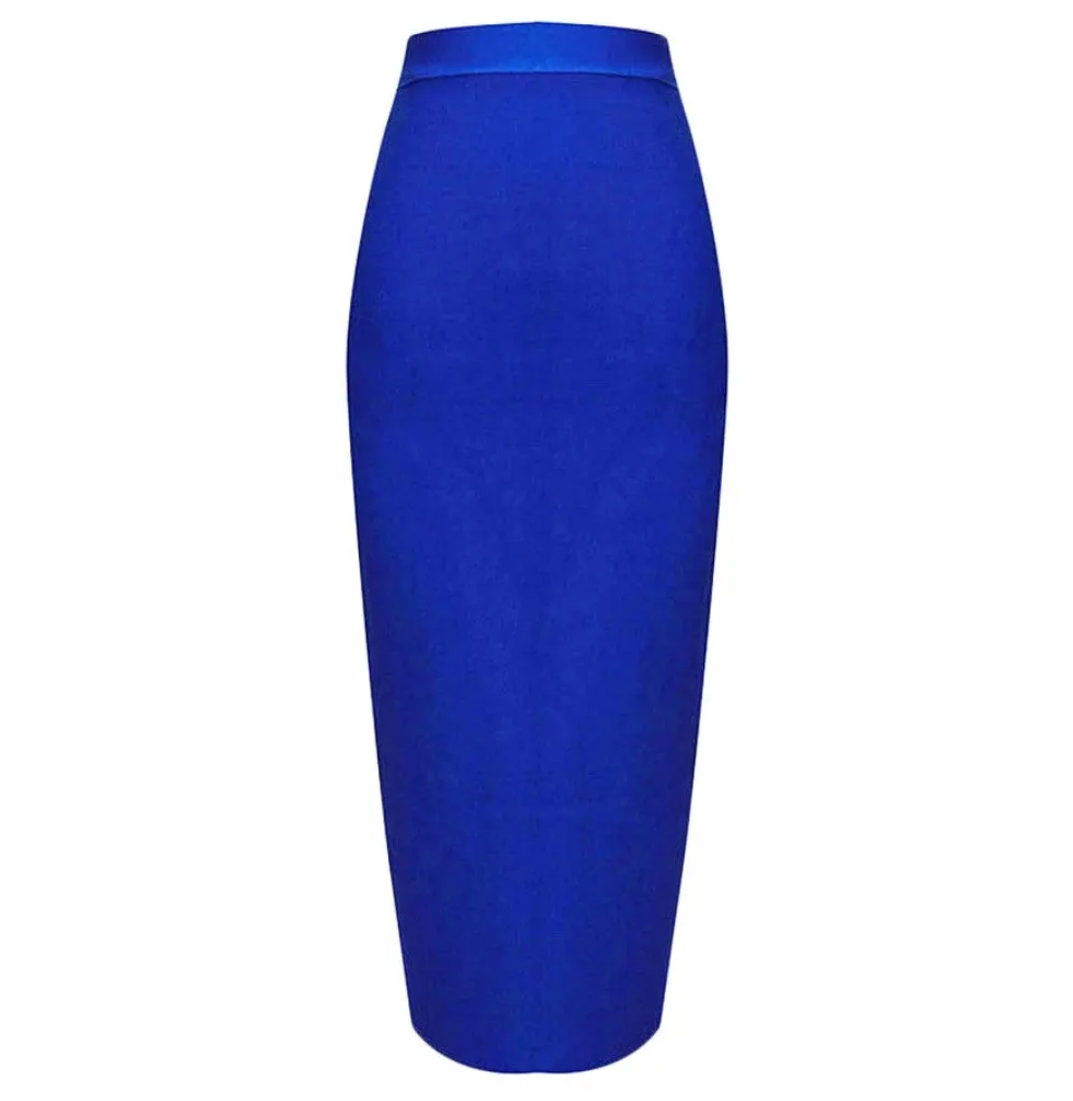 Boss Lady- High Waist Midi BANDAGE SKIRT (Multiple colors)