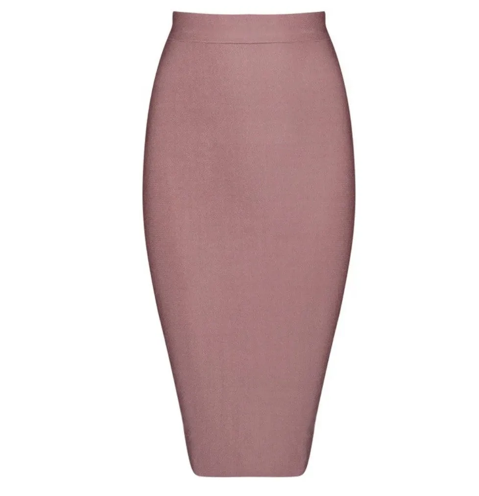 Boss Lady- High Waist Midi BANDAGE SKIRT (Multiple colors)