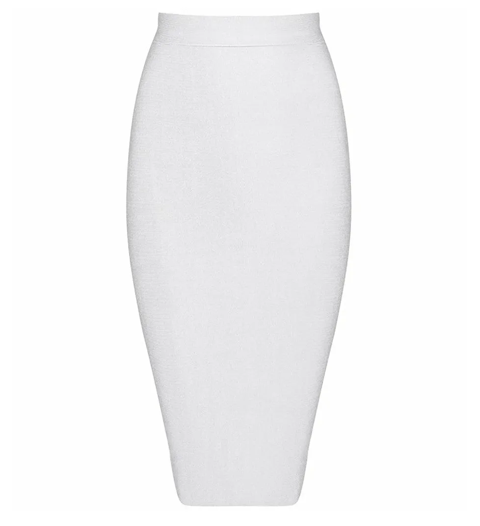 Boss Lady- High Waist Midi BANDAGE SKIRT (Multiple colors)