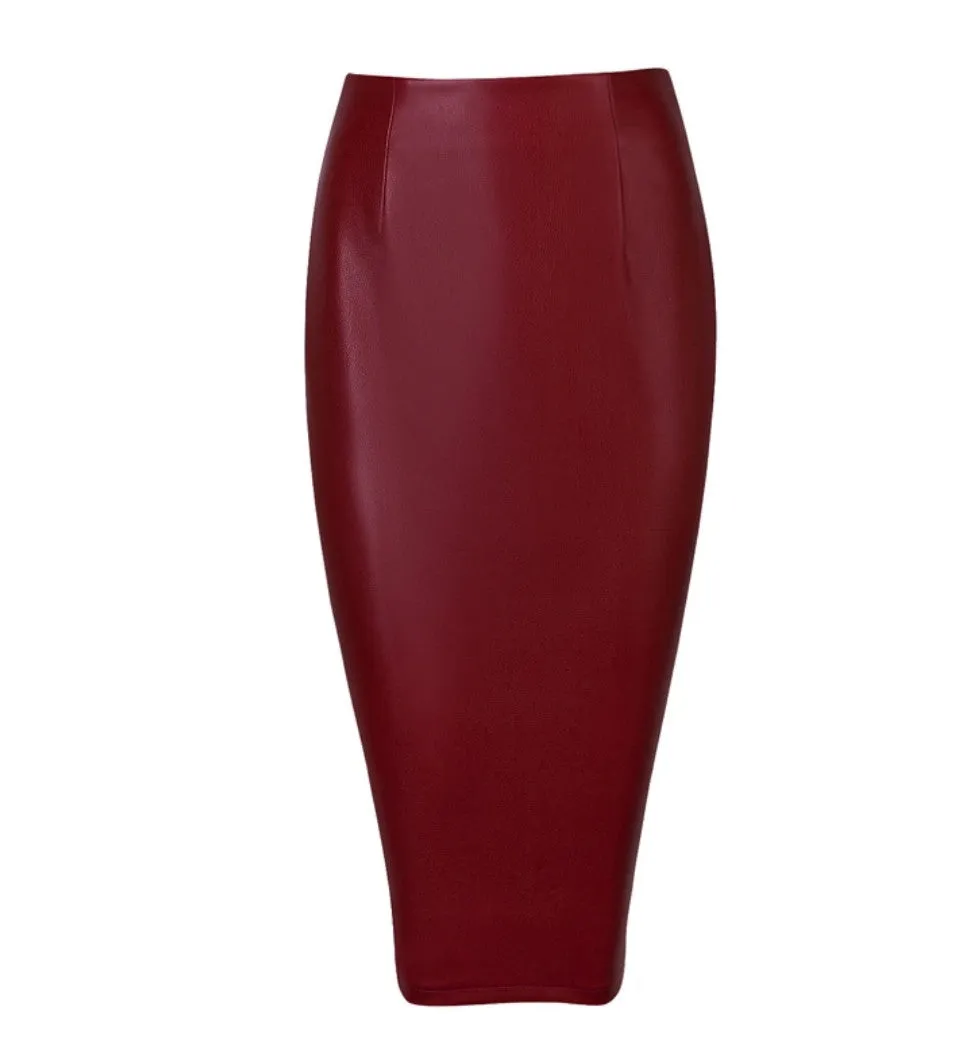 Boss Lady- High Waist Midi BANDAGE SKIRT (Multiple colors)