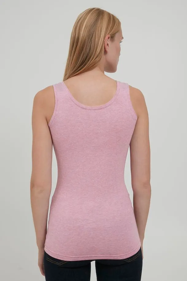 Byoung Pamela Vest Top Mauve Mist Melange