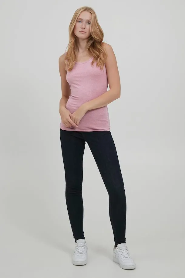 Byoung Pamela Vest Top Mauve Mist Melange