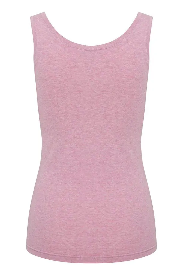 Byoung Pamela Vest Top Mauve Mist Melange