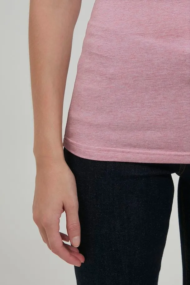 Byoung Pamela Vest Top Mauve Mist Melange