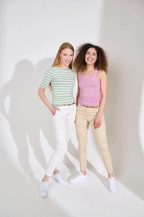 Byoung Pamela Vest Top Mauve Mist Melange