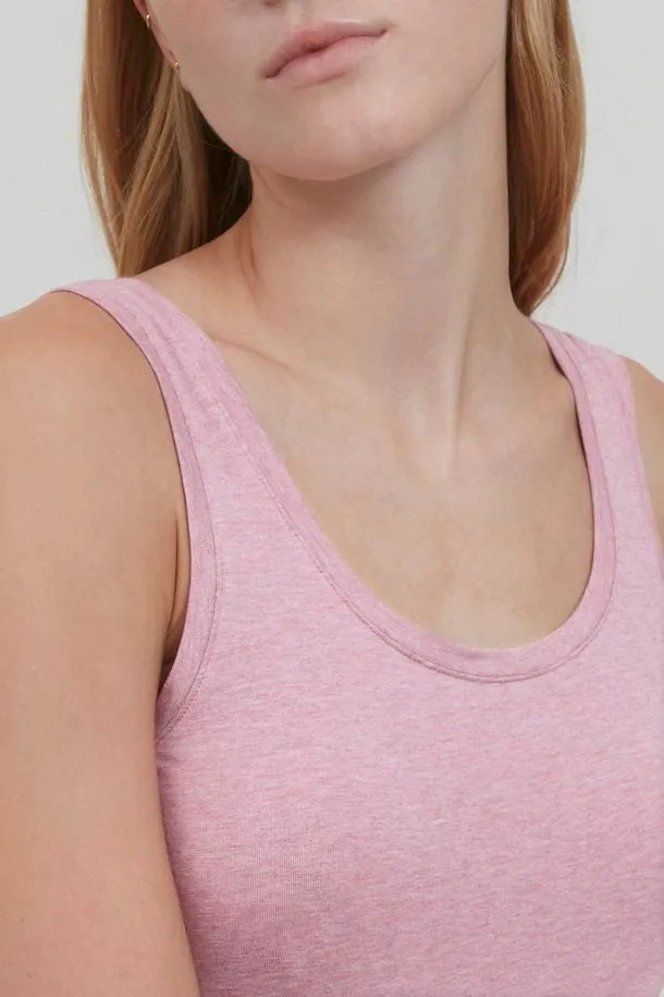 Byoung Pamela Vest Top Mauve Mist Melange