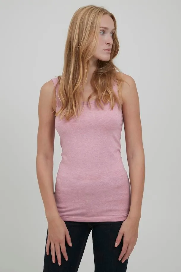 Byoung Pamela Vest Top Mauve Mist Melange