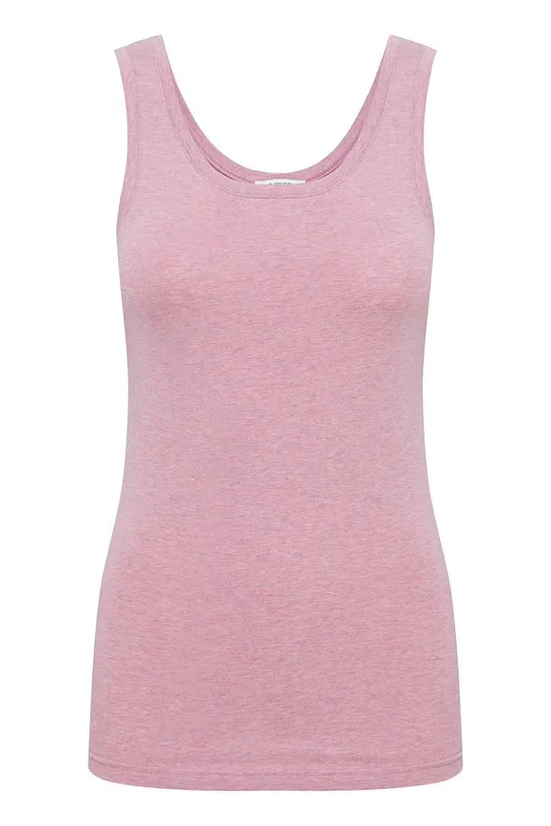 Byoung Pamela Vest Top Mauve Mist Melange