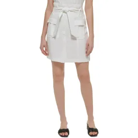Calvin Klein Womens High Rise Above Knee Pencil Skirt