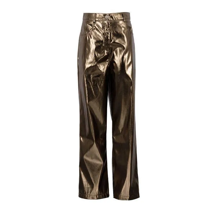 Charming Solid Color Silver Casual Pants CK10147J