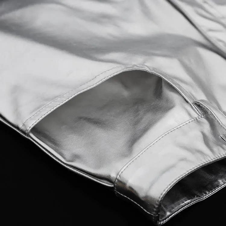 Charming Solid Color Silver Casual Pants CK10147J