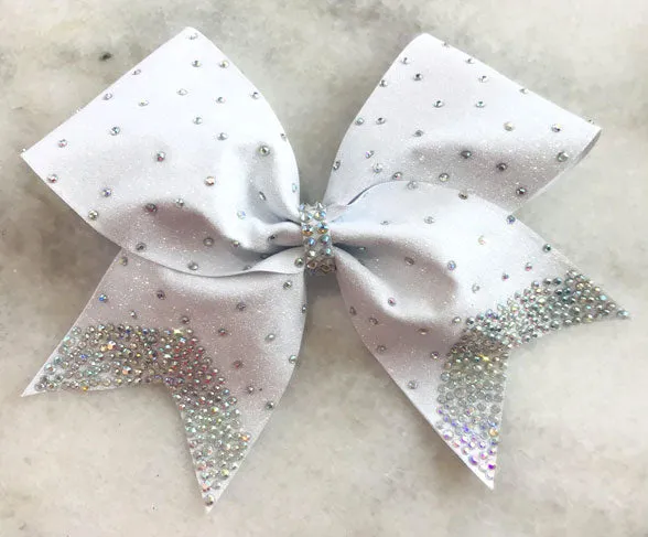 Crusted Rhinestone Cheer Bow