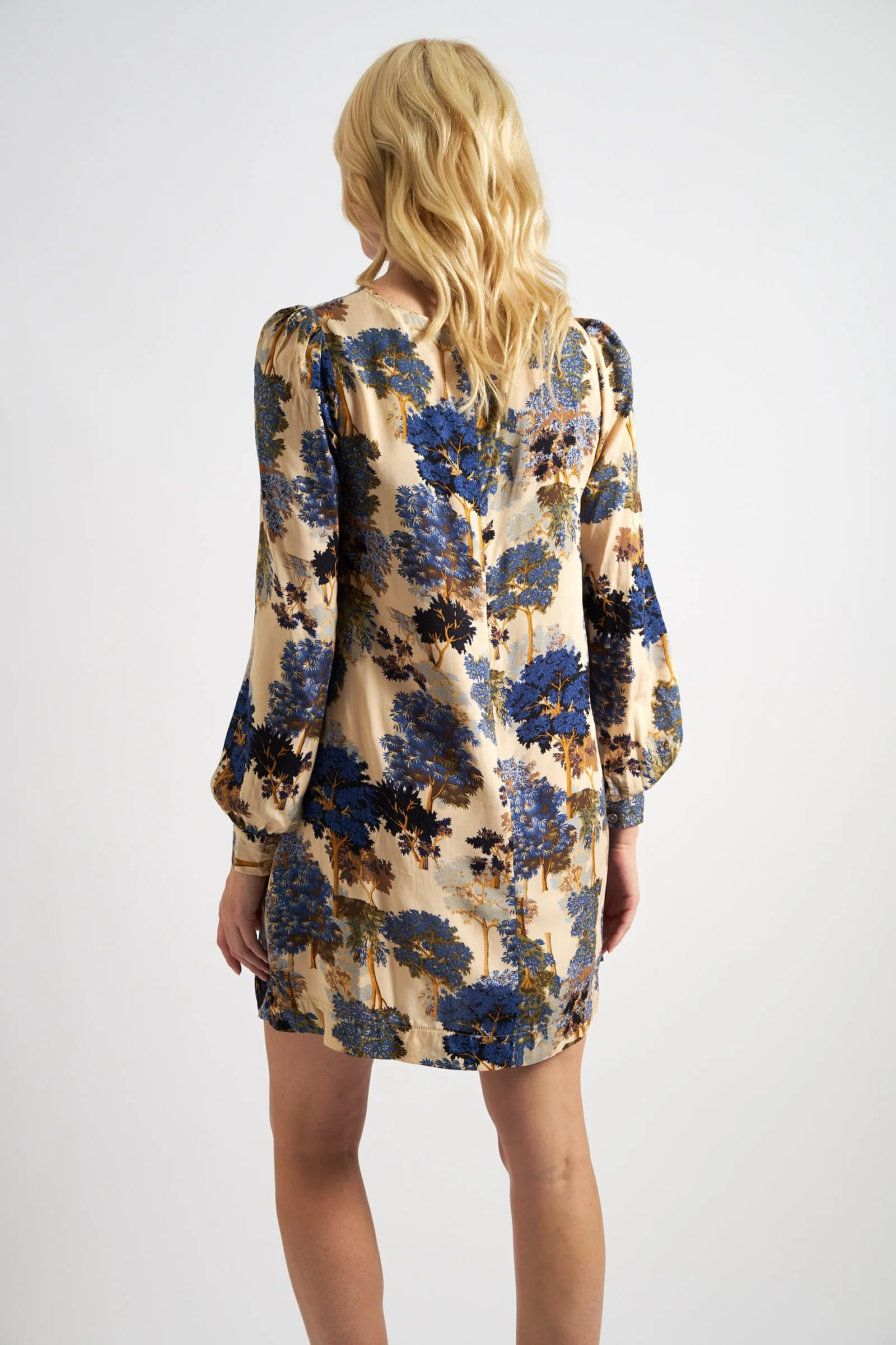 Didee Forest Scape Print Mini Dress - Navy