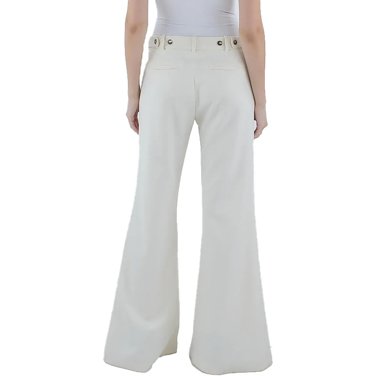FRAME Womens Slim Fit Split Hem Flared Pants