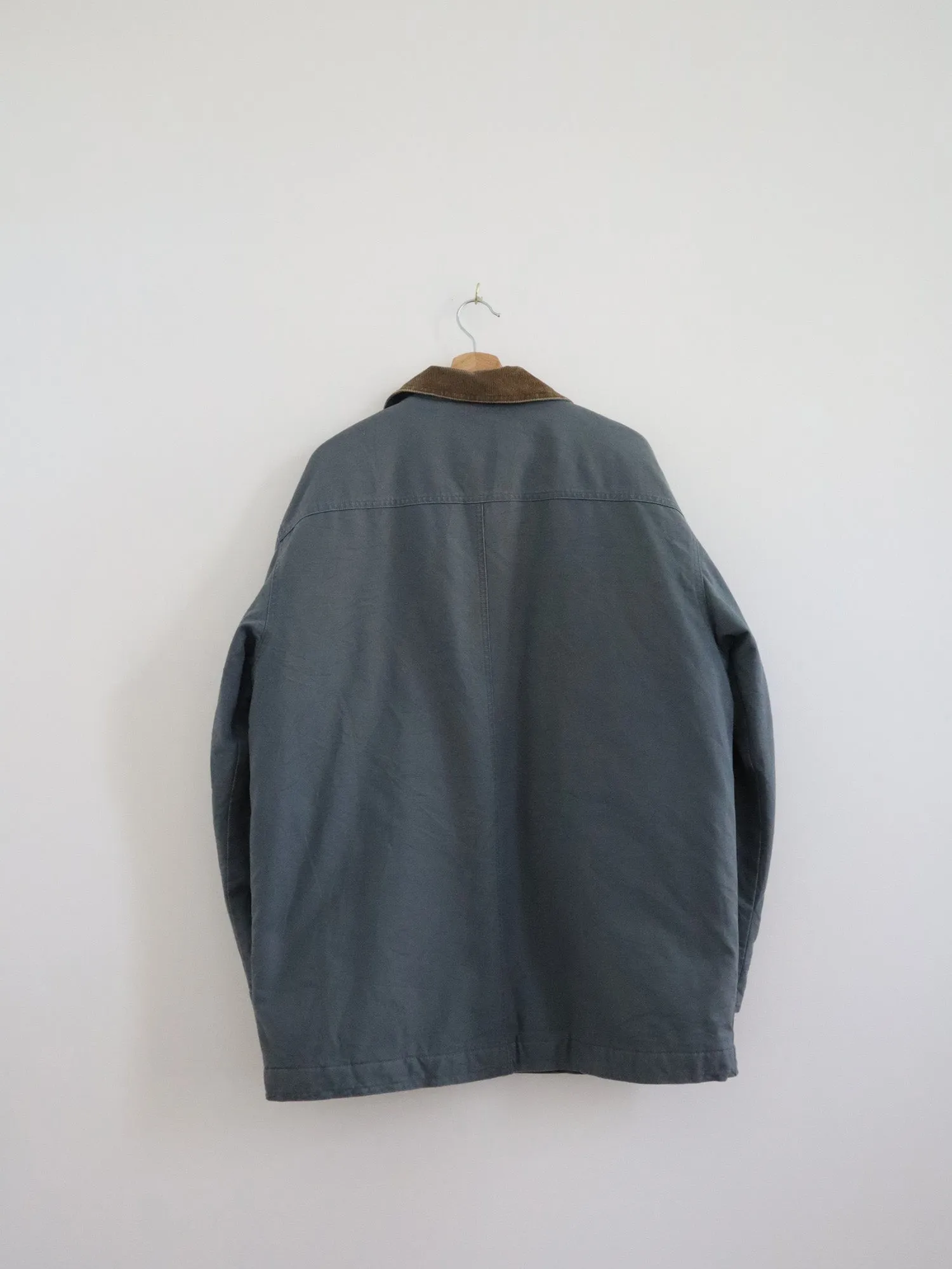 LL Bean Dusty Blue Quilted Chore Coat (L)