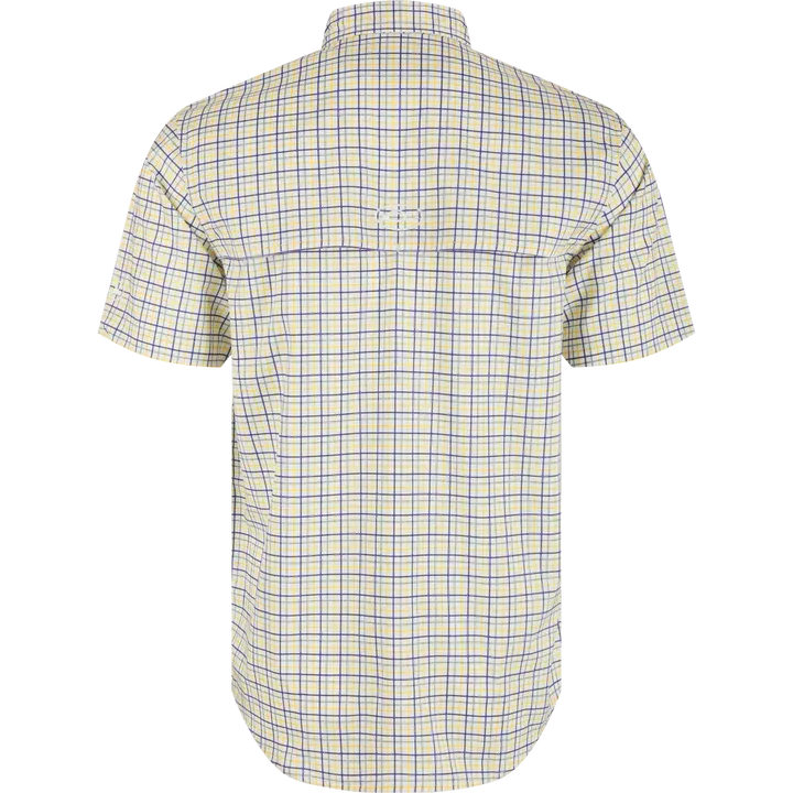 LSU2625-PGD LSU Frat Tattersall Short Sleeve Shirt by Drake