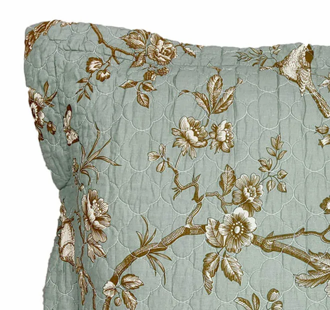 Lyon Teal European Pillowcase