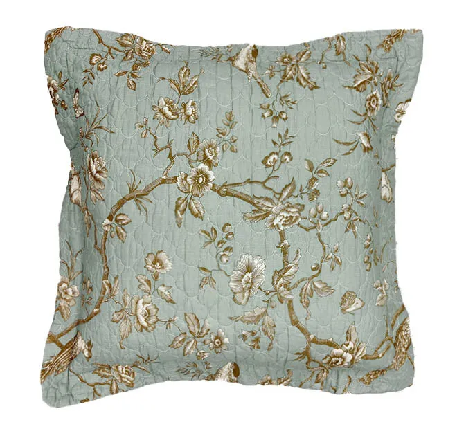Lyon Teal European Pillowcase