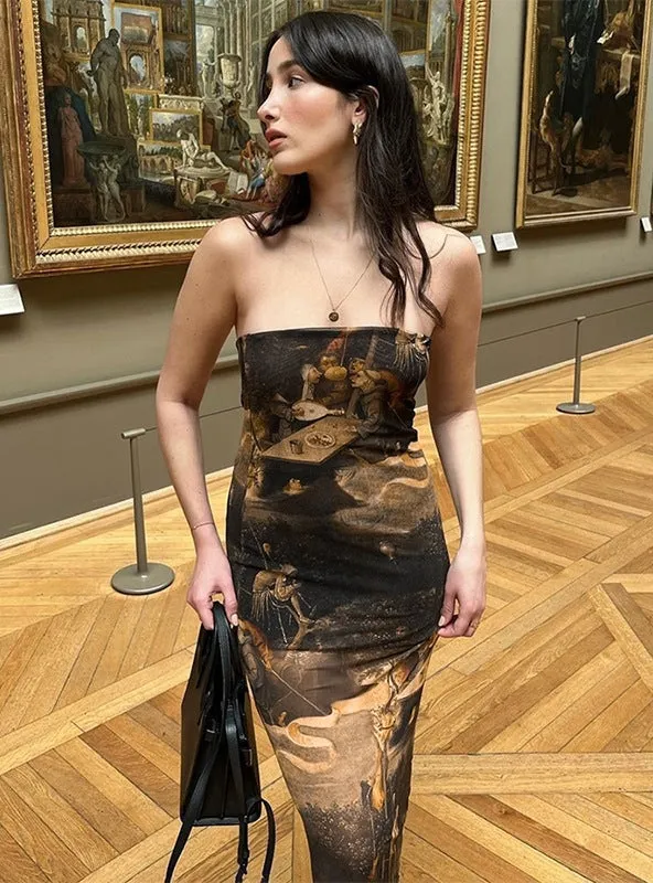 New Sexy Tube Top Print Dress