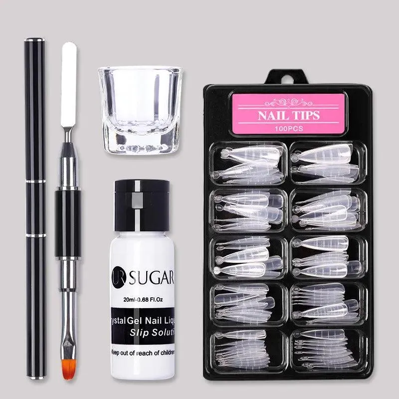 Nude Glitter Gel Nail Extension Kit: Professional, Long-Lasting & Eco-Friendly