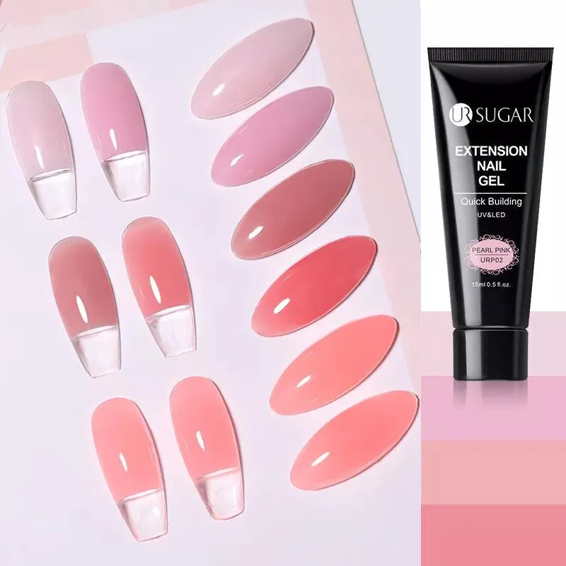 Nude Glitter Gel Nail Extension Kit: Professional, Long-Lasting & Eco-Friendly