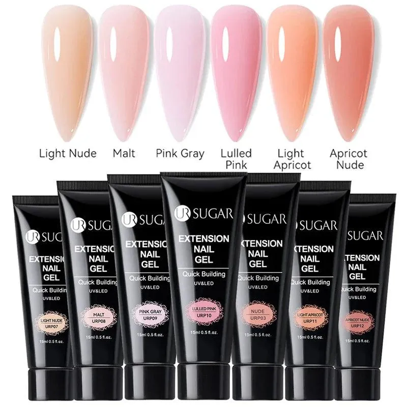 Nude Glitter Gel Nail Extension Kit: Professional, Long-Lasting & Eco-Friendly