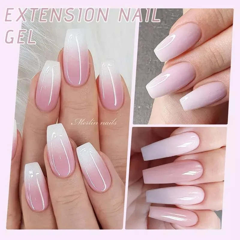 Nude Glitter Gel Nail Extension Kit: Professional, Long-Lasting & Eco-Friendly