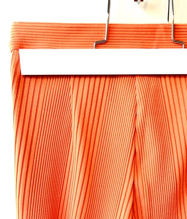 PHEENY/Pe/C RANDOM RIB FLARED PANTS(ORANGE)