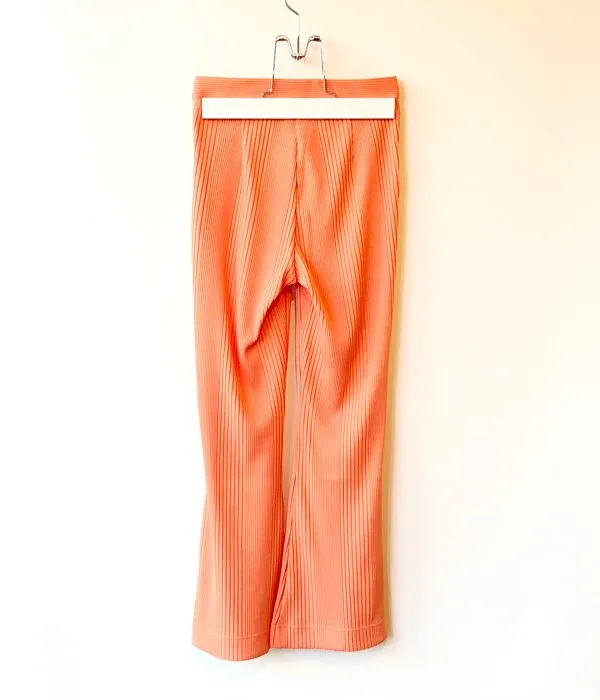 PHEENY/Pe/C RANDOM RIB FLARED PANTS(ORANGE)