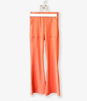 PHEENY/Pe/C RANDOM RIB FLARED PANTS(ORANGE)