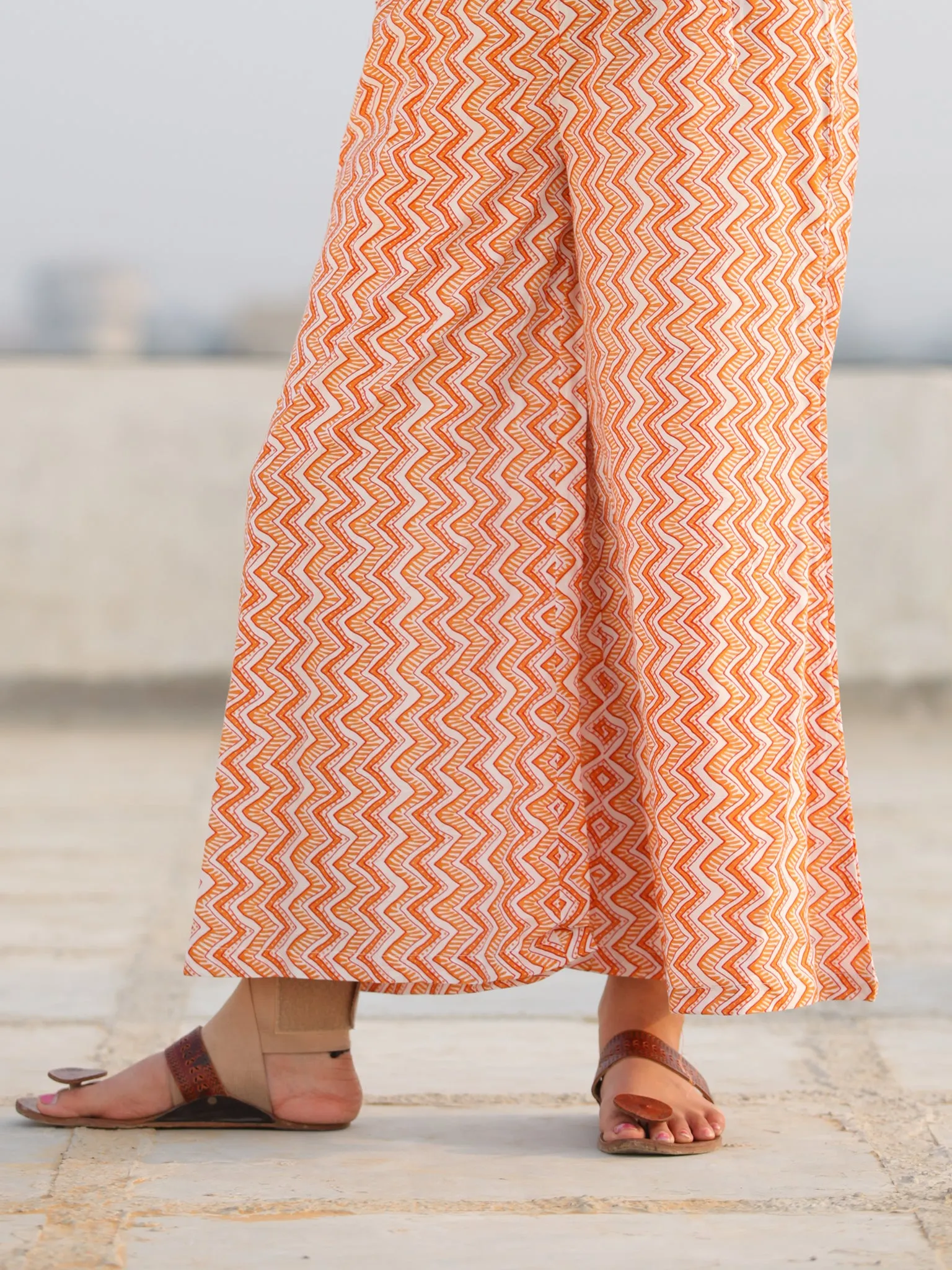 Raas Nargish - Set of Flared Kurta & Palazzo  - KS90C2296