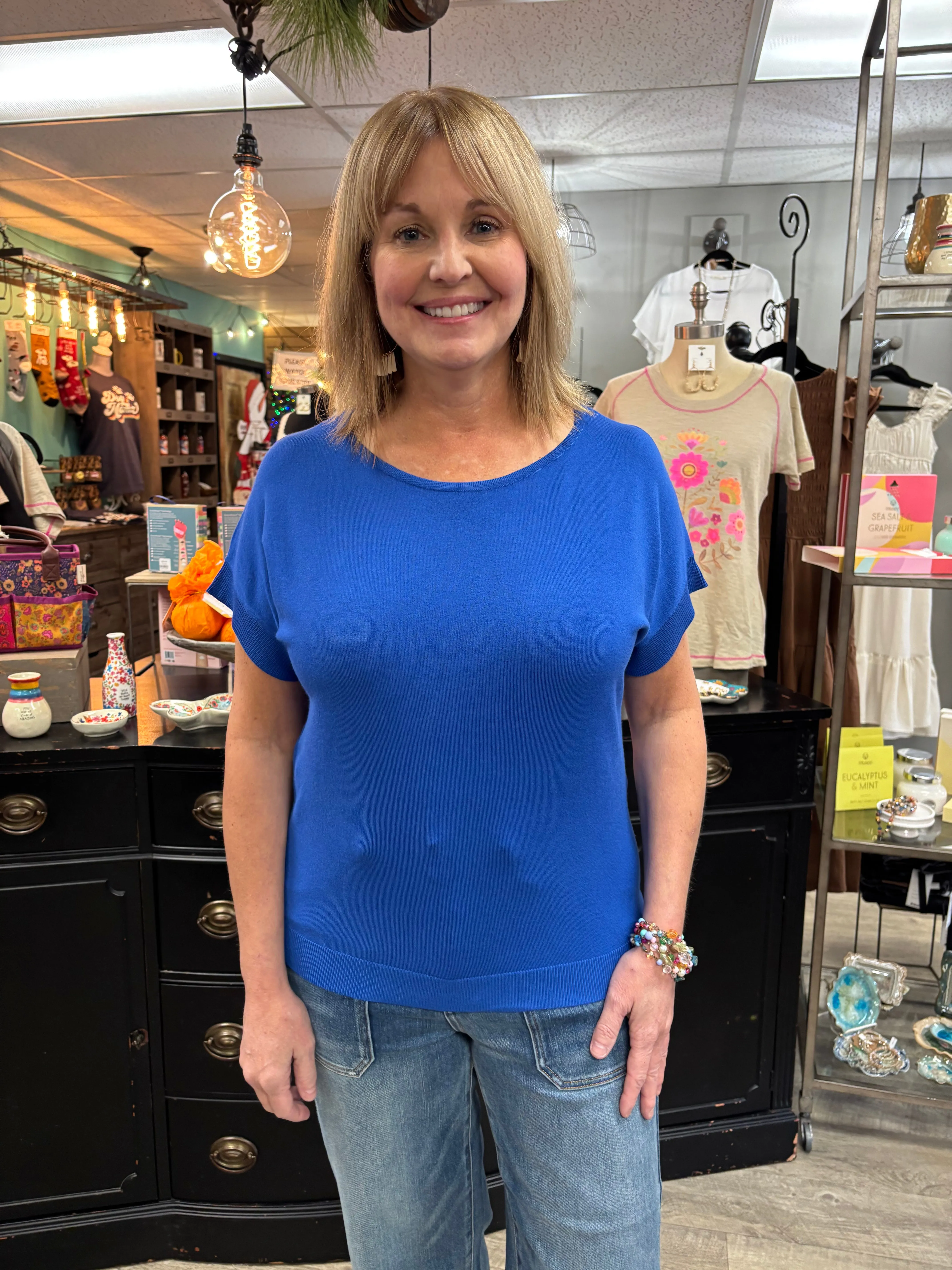 Royal Flush Short Sleeve Sweater