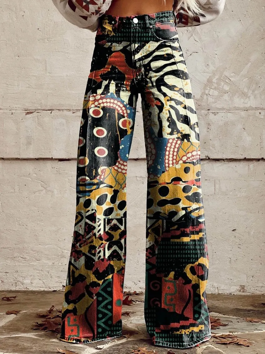 Toleet 90s fashion plus Size Women's Casual Pants Thin Imitation Jeans Trendy Women's Pants Must Have Western Style Pants