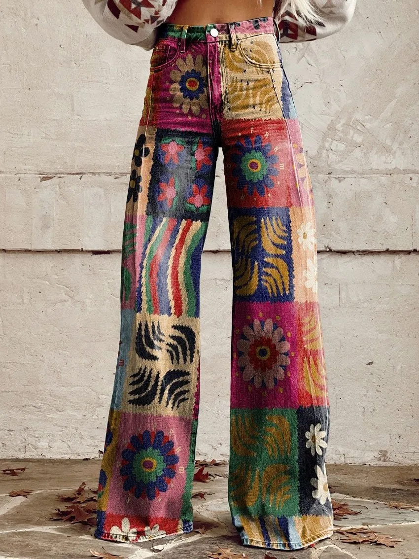 Toleet 90s fashion plus Size Women's Casual Pants Thin Imitation Jeans Trendy Women's Pants Must Have Western Style Pants