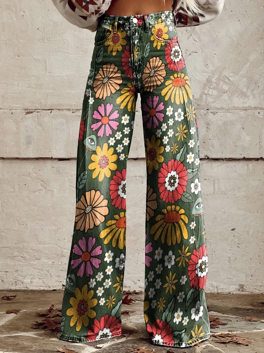Toleet 90s fashion plus Size Women's Casual Pants Thin Imitation Jeans Trendy Women's Pants Must Have Western Style Pants