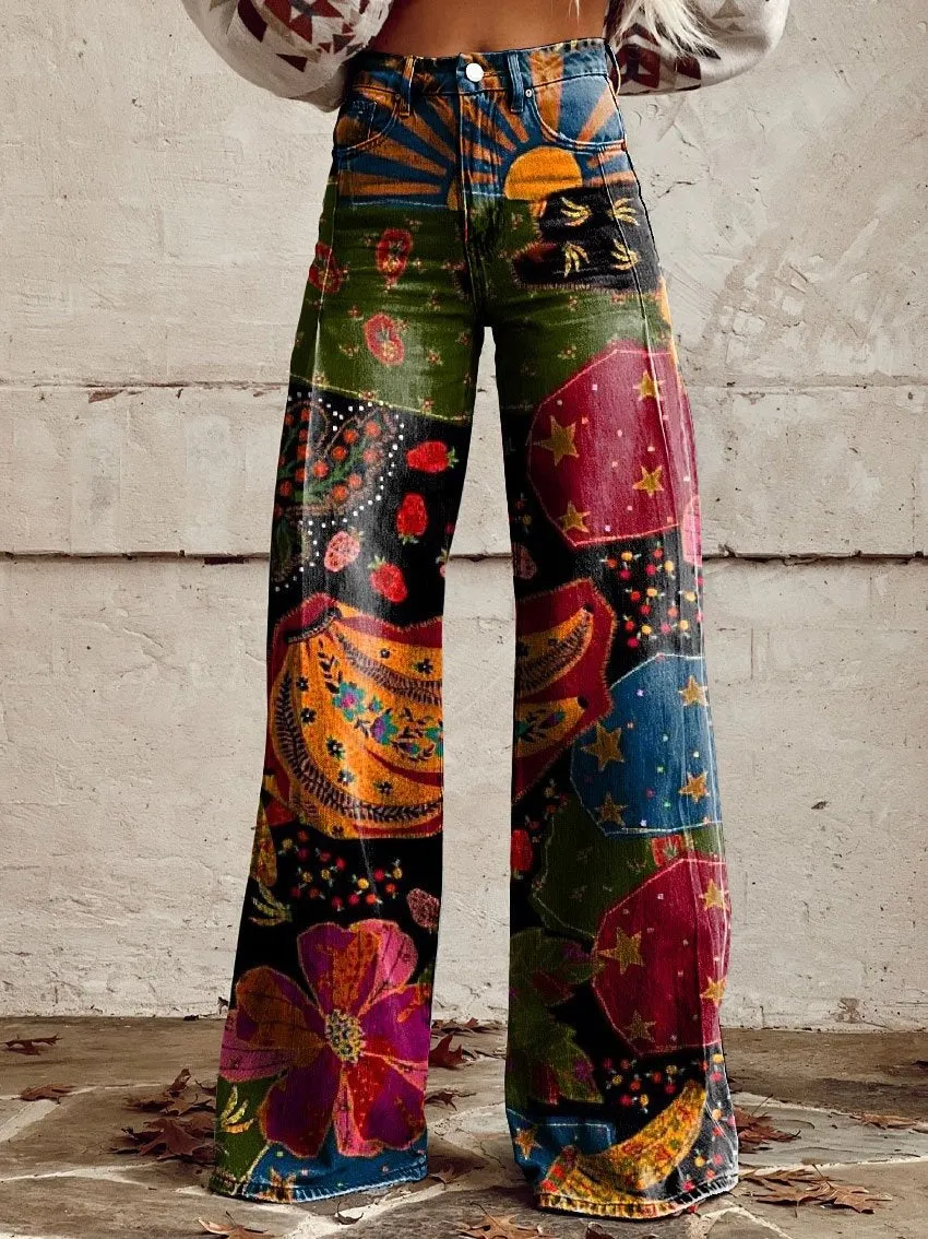 Toleet 90s fashion plus Size Women's Casual Pants Thin Imitation Jeans Trendy Women's Pants Must Have Western Style Pants