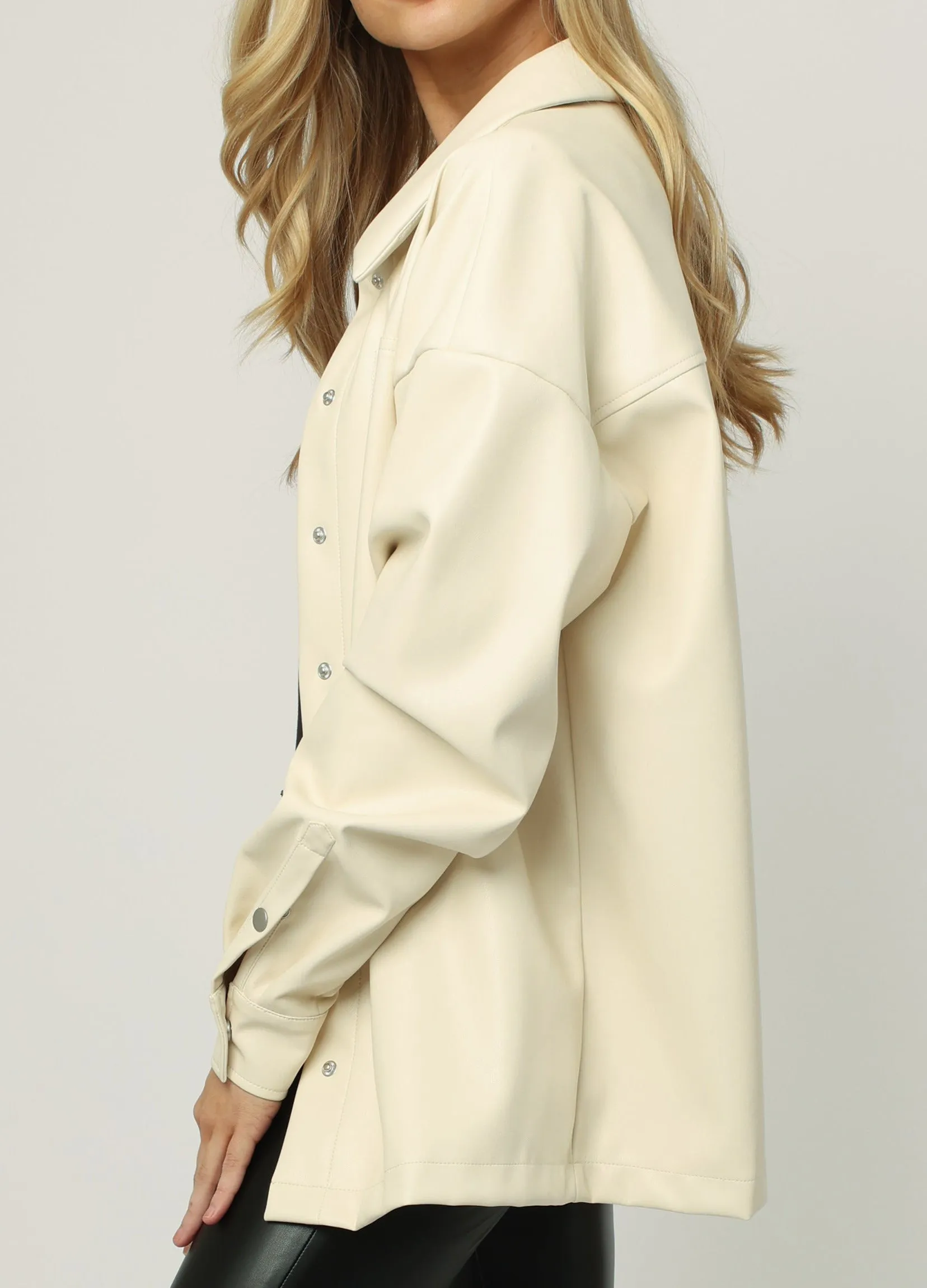 YARA SHIRT JACKET PORCELAIN