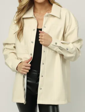 YARA SHIRT JACKET PORCELAIN
